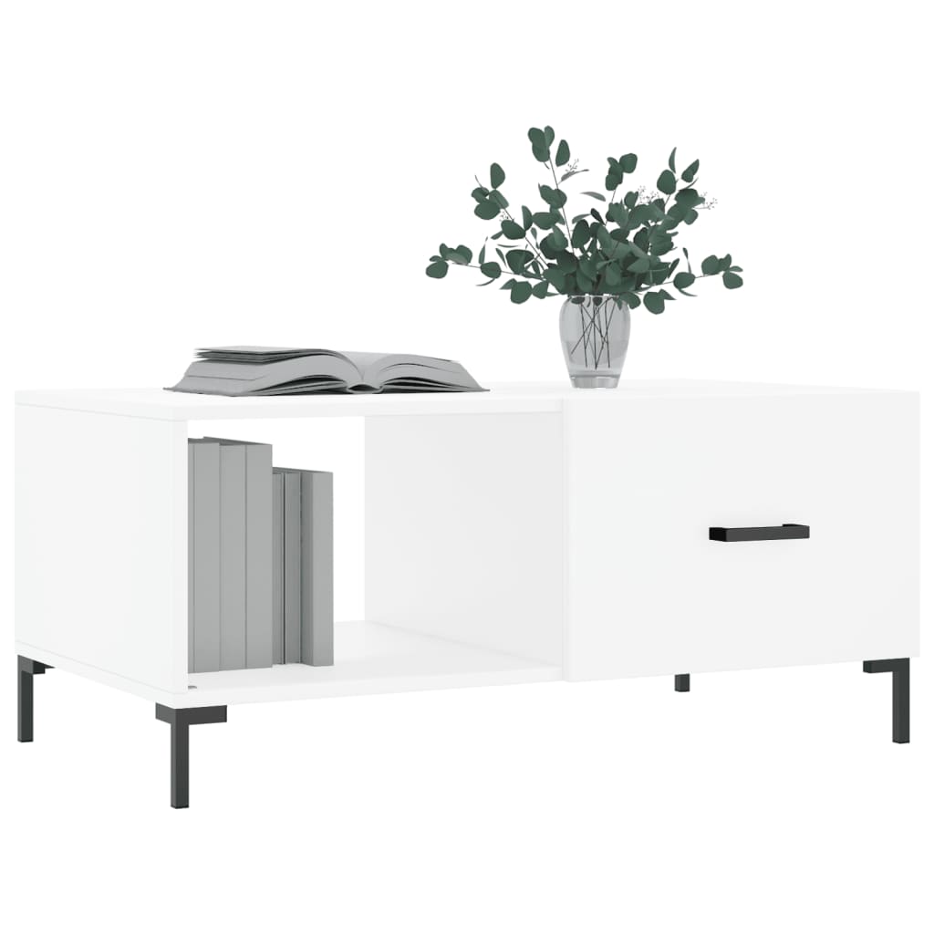 Coffee Table White 90x50x40 cm Engineered Wood