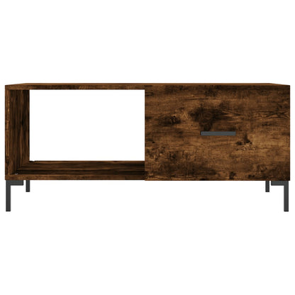 Coffee Table Smoked Oak 90x50x40 cm Engineered Wood