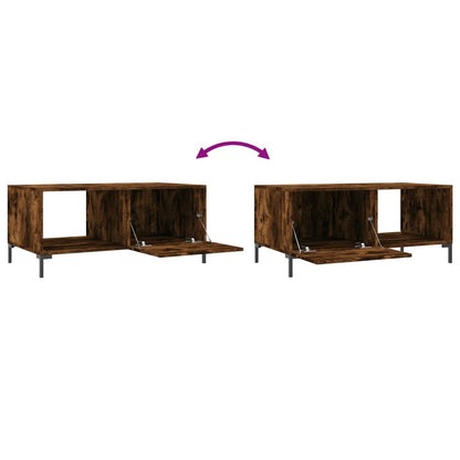 Coffee Table Smoked Oak 90x50x40 cm Engineered Wood