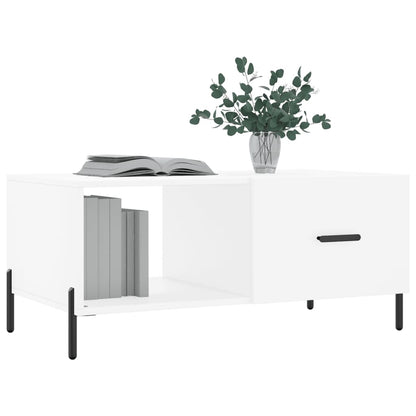 Coffee Table White 90x50x40 cm Engineered Wood
