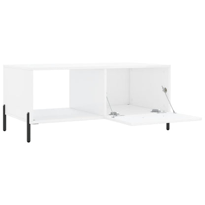 Coffee Table High Gloss White 90x50x40 cm Engineered Wood
