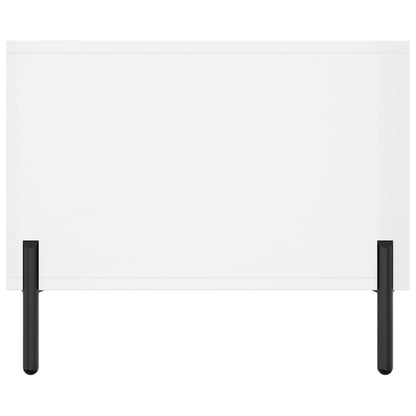 Coffee Table High Gloss White 90x50x40 cm Engineered Wood
