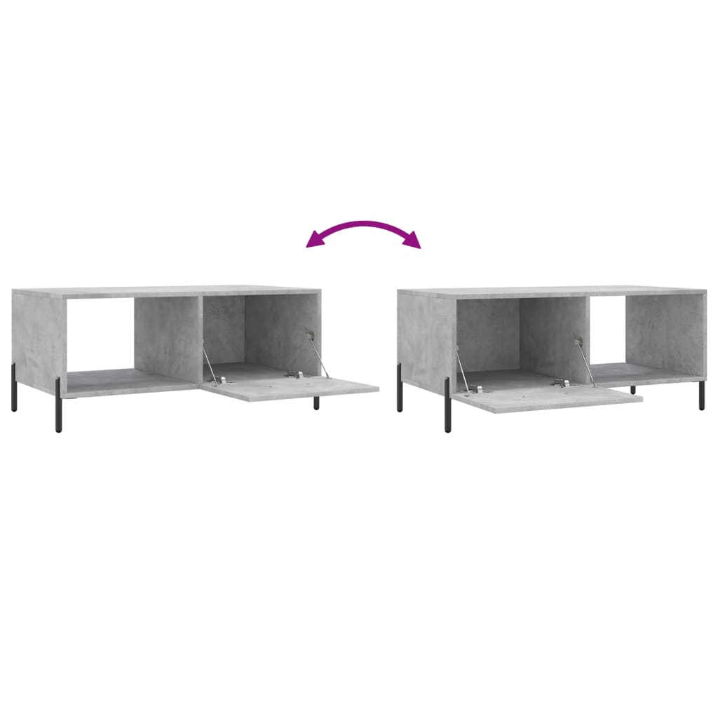 Coffee Table Concrete Grey 90x50x40 cm Engineered Wood