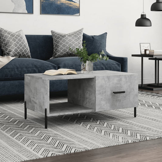 Coffee Table Concrete Grey 90x50x40 cm Engineered Wood