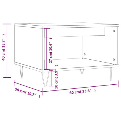 Coffee Table Concrete Grey 60x50x40 cm Engineered Wood