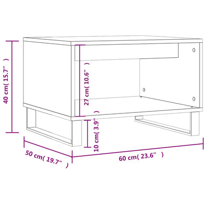 Coffee Table Concrete Grey 60x50x40 cm Engineered Wood