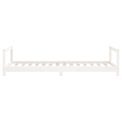 White Solid Pine Kids Bed Frame 90x190 cm - Durable & Stylish