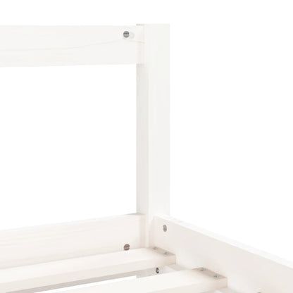 Solid Pine Kids Bed Frame, White, 80x200 cm - Durable & Stylish