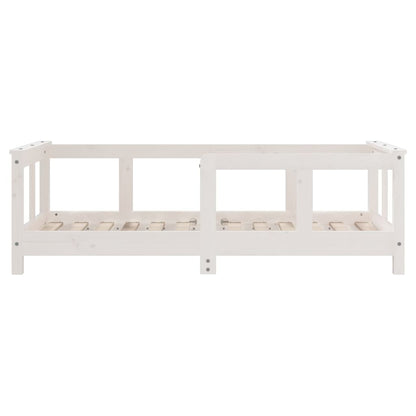 Solid Pine Kids Bed Frame 70x140 cm - White Finish