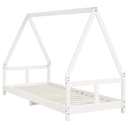 Solid Pine Kids Bed Frame in White - 80x200 cm