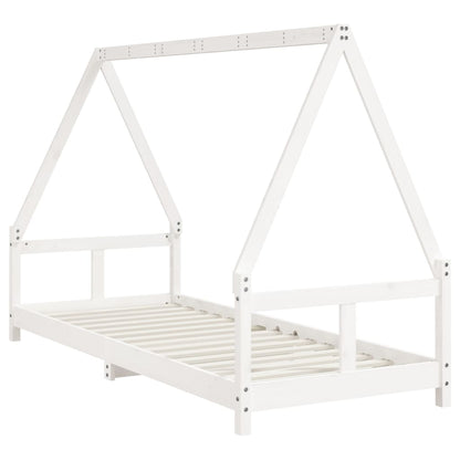 Solid Pine Kids Bed Frame in White - 80x200 cm