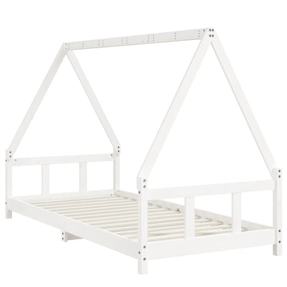 White Solid Pine Kids Bed Frame 90x200 cm - Durable & Stylish