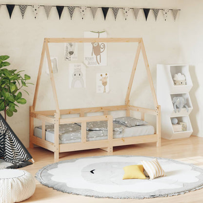 Solid Pine Kids Bed Frame, 70x140 cm – Durable & Stylish
