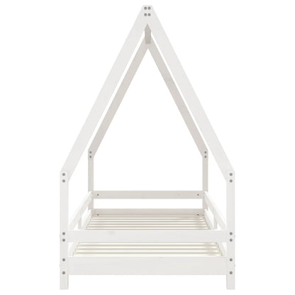 Solid Pine Kids Bed Frame in White, 80x200 cm