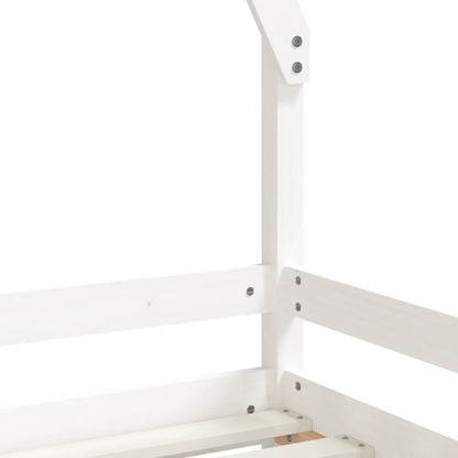 Solid Pine Kids Bed Frame in White, 80x200 cm