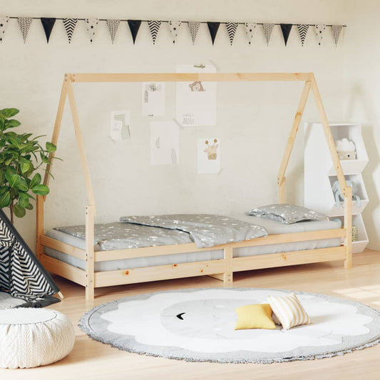 Solid Pine Kids Bed Frame 90x200 cm - Durable & Stylish Design