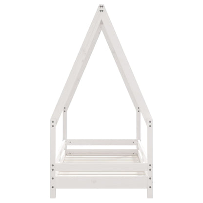 White Solid Pine Kids Bed Frame, 70x140 cm - Durable & Stylish