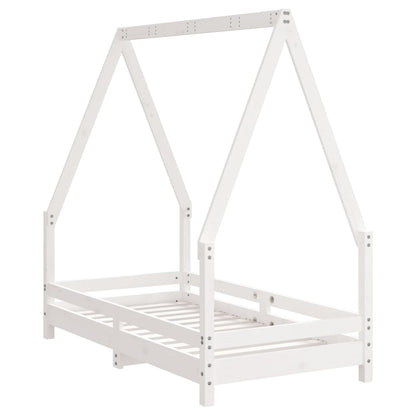 White Solid Pine Kids Bed Frame, 70x140 cm - Durable & Stylish