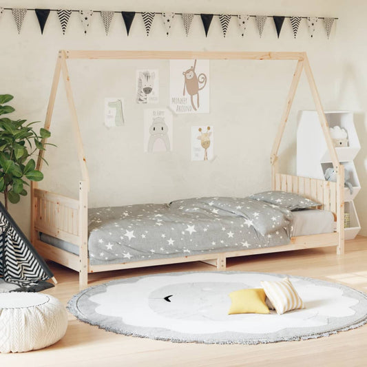 Solid Pine Kids Bed Frame 80x200 cm - Durable & Eco-Friendly