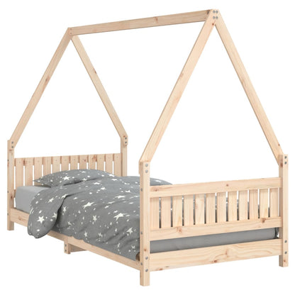 Solid Pine Wood Kids Bed Frame, 90x190 cm - Durable & Stylish