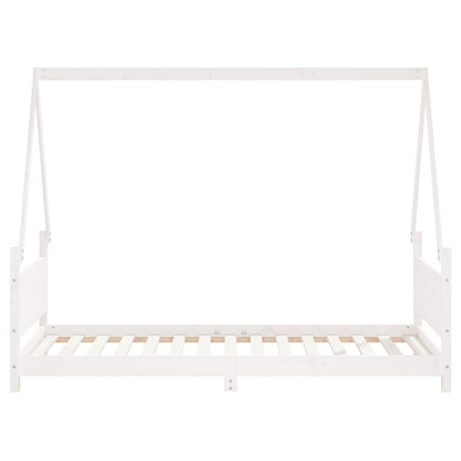 White Solid Pine Kids Bed Frame 90x190 cm - Durable & Stylish