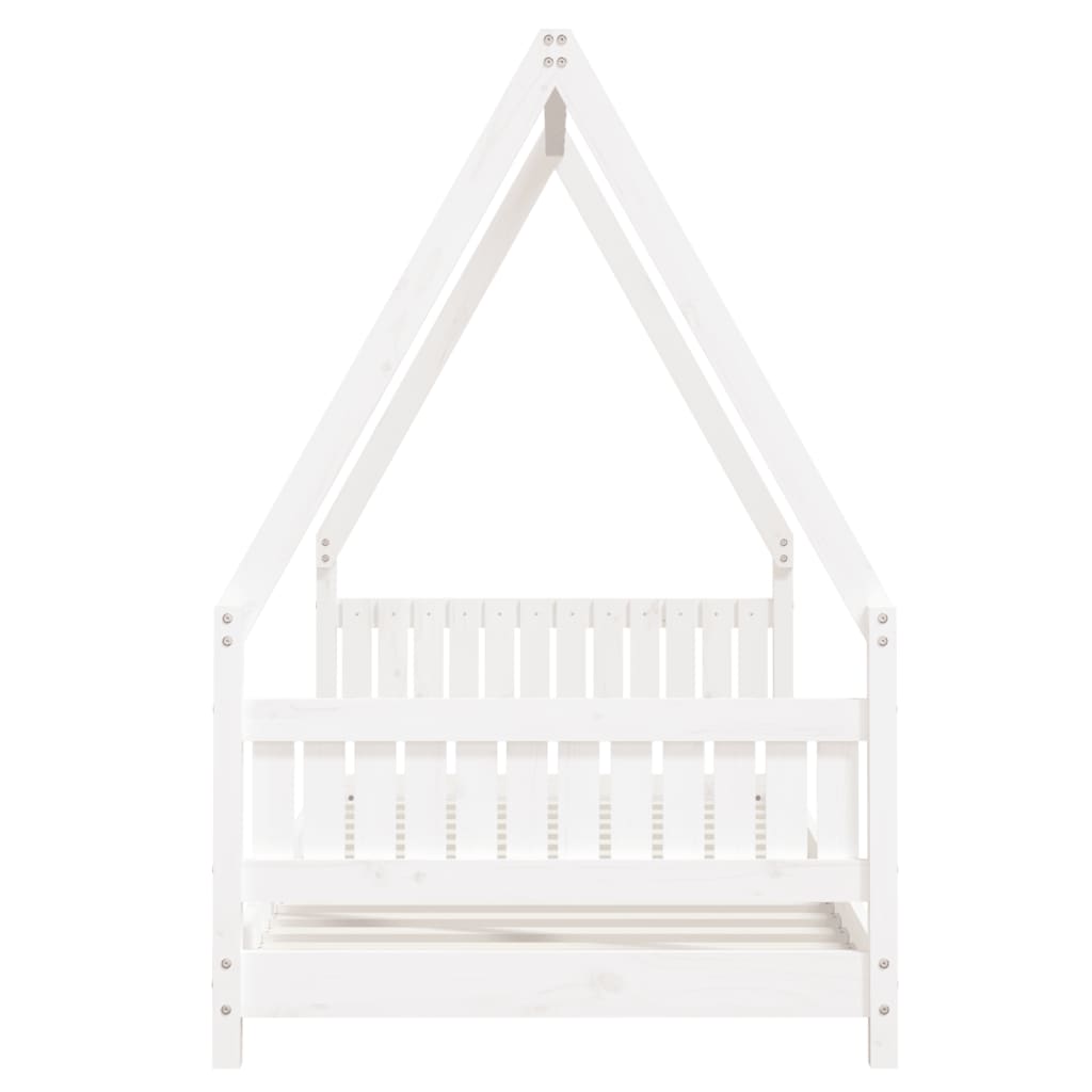 White Solid Pine Kids Bed Frame 90x190 cm - Durable & Stylish