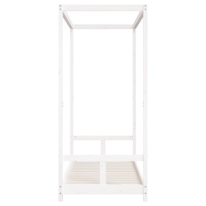 White Solid Pine Kids Bed Frame 80x200 cm - Durable & Stylish