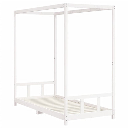 White Solid Pine Kids Bed Frame 90x200 cm - Durable & Stylish