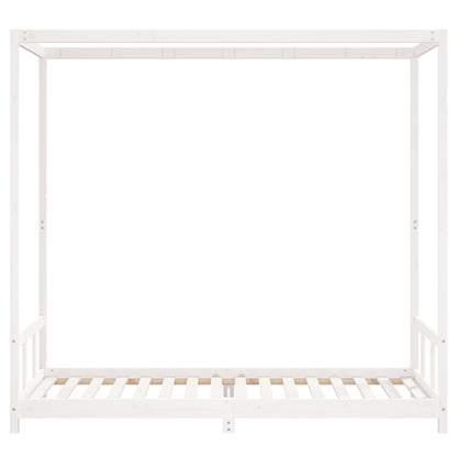 White Solid Pine Kids Bed Frame 90x200 cm - Durable & Stylish