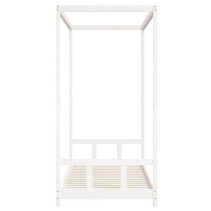 White Solid Pine Kids Bed Frame 90x200 cm - Durable & Stylish