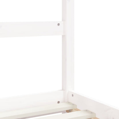 White Solid Pine Kids Bed Frame 90x200 cm - Durable & Stylish