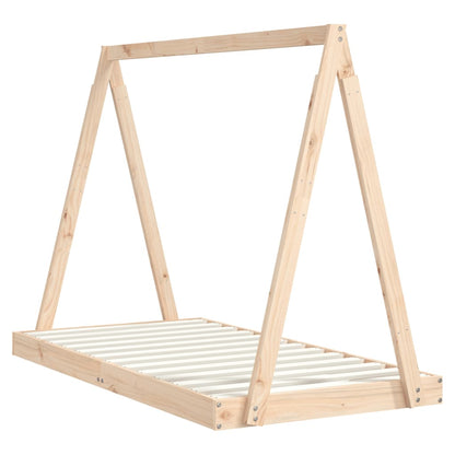 Solid Pine Wood Kids Bed Frame – 80x160 cm Durable Design