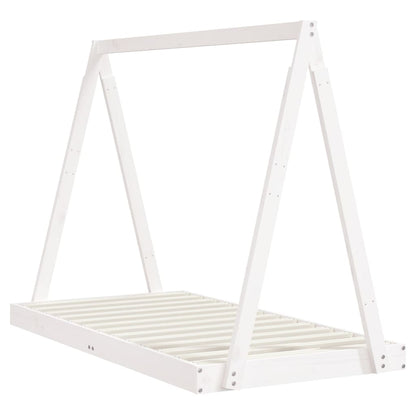 Solid Pine Kids Bed Frame - White, 80x160 cm
