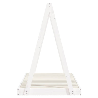 Solid Pine Kids Bed Frame - White, 80x160 cm
