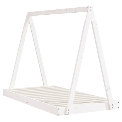 Solid Pine Kids Bed Frame - White, 80x160 cm