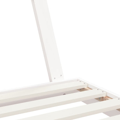 Solid Pine Kids Bed Frame - White, 80x160 cm
