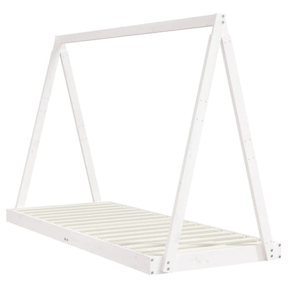 Solid Pine Kids Bed Frame - White, 80x200 cm