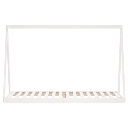 Solid Pine Kids Bed Frame - White, 80x200 cm