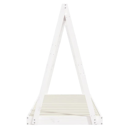 Solid Pine Kids Bed Frame - White, 80x200 cm