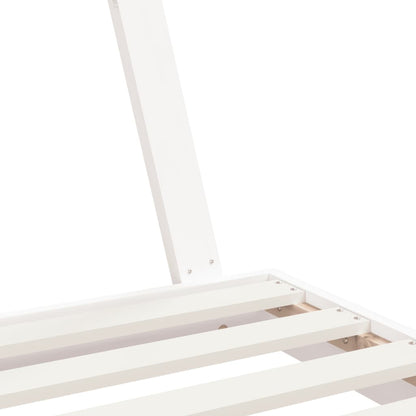 Solid Pine Kids Bed Frame - White, 80x200 cm