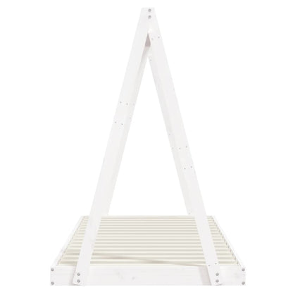 White Solid Pine Kids Bed Frame 90x200 cm - Durable & Stylish