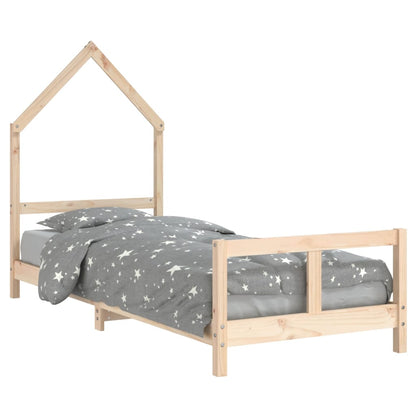 Solid Pine Kids Bed Frame 80x200 cm - Sturdy & Stylish