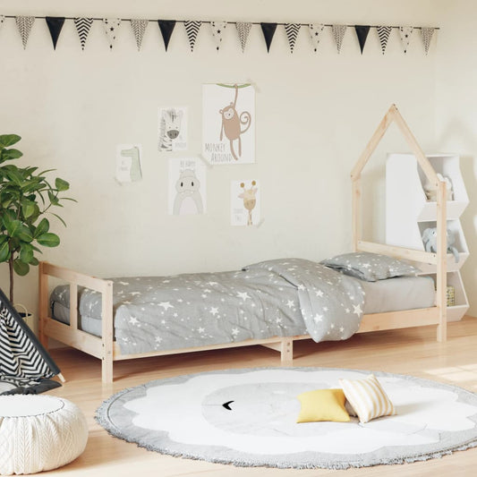 Solid Pine Kids Bed Frame 80x200 cm - Sturdy & Stylish