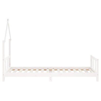 Solid Pine Kids Bed Frame, White 90x200 cm - Durable & Stylish