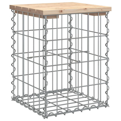 Solid Pine Wood Garden Bench Gabion 33x31x42 cm