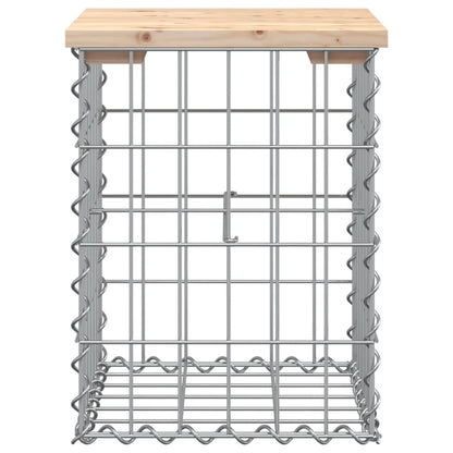 Solid Pine Wood Garden Bench Gabion 33x31x42 cm