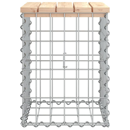 Solid Pine Wood Garden Bench Gabion 33x31x42 cm