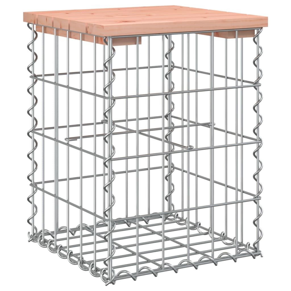 Solid Wood Douglas Gabion Garden Bench 33x31x42 cm Design