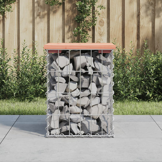 Solid Wood Douglas Gabion Garden Bench 33x31x42 cm Design