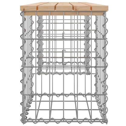 Solid Wood Pine Garden Bench Gabion, 103x31x42 cm